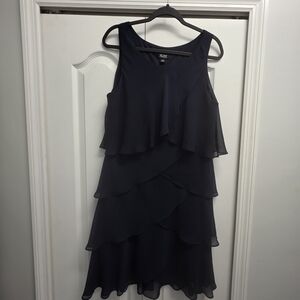 SLNY Asymmetrical Navy Dress